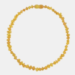 Amber baby necklace with raw amber beads